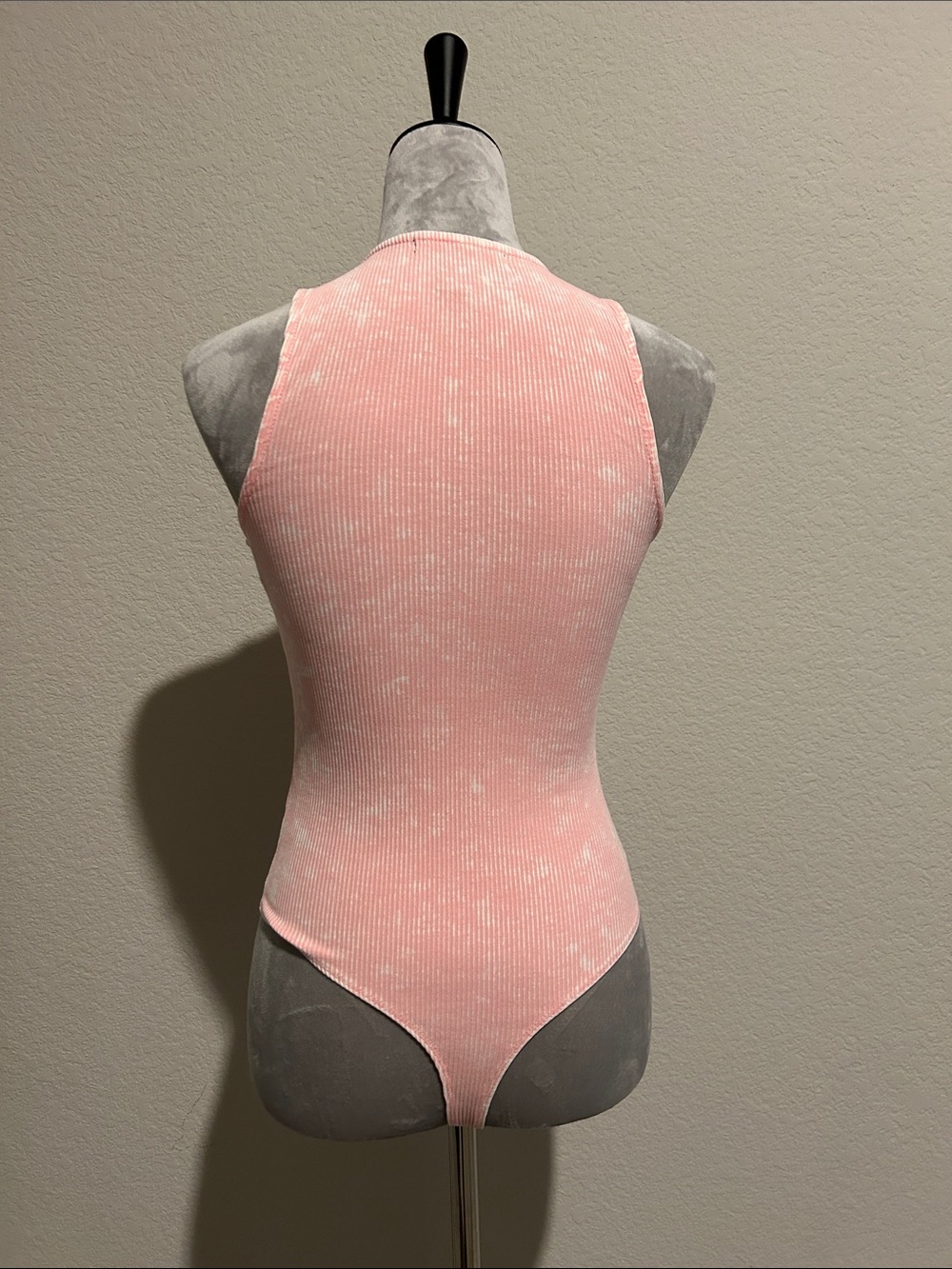 Forever 21 Pink Ribbed Rhinestone Tank Bodysuit - Picture 4 of 4